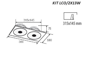 KIT LED DE PUISSANCE MULTIDIRECTIONNELS KIT LCO/2X13W ALU BROSSE