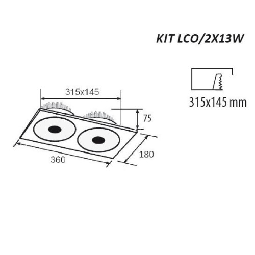 KIT LED DE PUISSANCE MULTIDIRECTIONNELS KIT LCO/2X13W ALU BROSSE