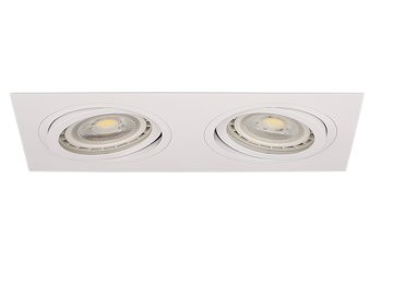 PROJECTEURS ENCASTRABLES LED MULTIDIRECTIONNELS POUR LAMPES AR111/37W KIT LCO/2X37W BLANC
