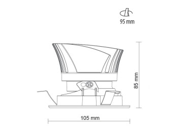 ENCASTRÉS LED Ø105 basse luminance SAM LRE SYM/15W BLANC