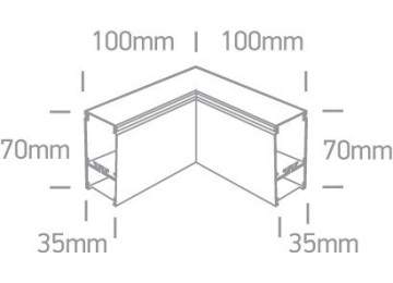 ANGLE DROIT POUR PLAFING BLANC