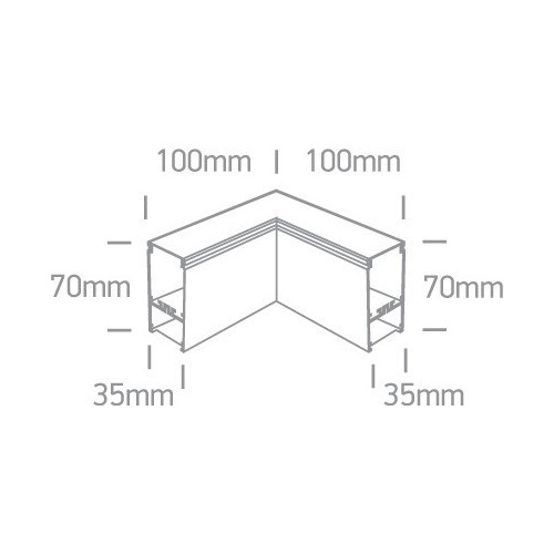 ANGLE DROIT POUR PLAFING BLANC