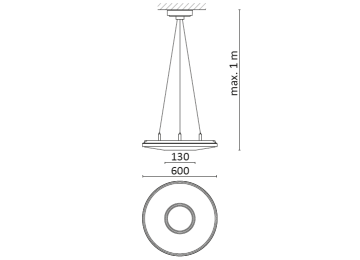 SUSPENSIONS DÉCORATIVES LED SATURNE 600MM
