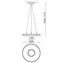 SUSPENSIONS DÉCORATIVES LED SATURNE 600MM