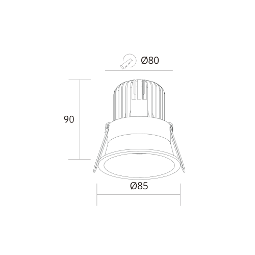SAM MV 7W CCT DALI BLANC