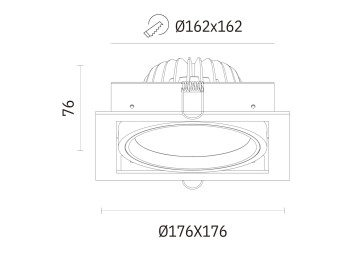 SAM MCR LED/25W/CCT/DIM BLANC