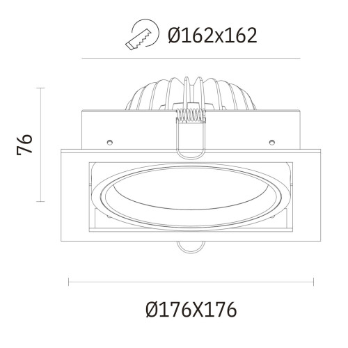 SAM MCR LED/25W/CCT/DIM BLANC