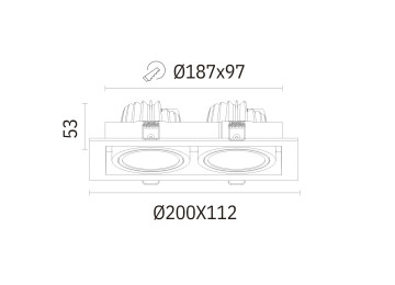SAM MCR LED/2x12W/CCT/DIM NOIR