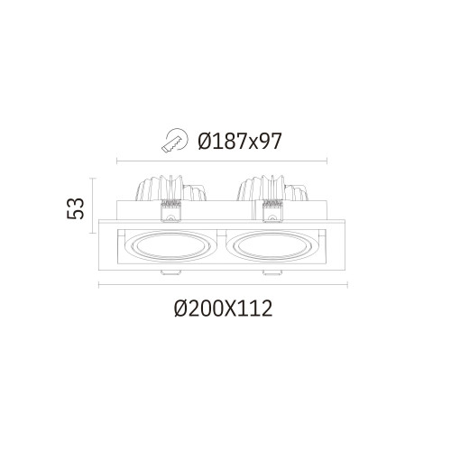 SAM MCR LED/2x12W/CCT/DIM NOIR