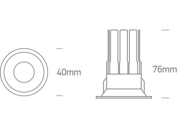 ENCASTRÉS LED MICROLED 6W 3000k NOIR
