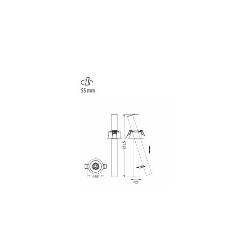 ENCASTRÉS LED “ tube ” basse luminance orientables LUNGO