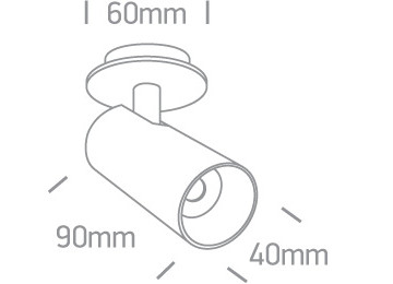 SPOT ENCASTRABLE VENUS 6.5W NOIR