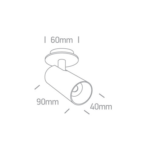 SPOT ENCASTRABLE VENUS 6.5W NOIR