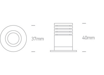 ENCASTRÉS LED basse luminance orientables MINI IP20 IP65 PTILED 2W 4000k BLANC