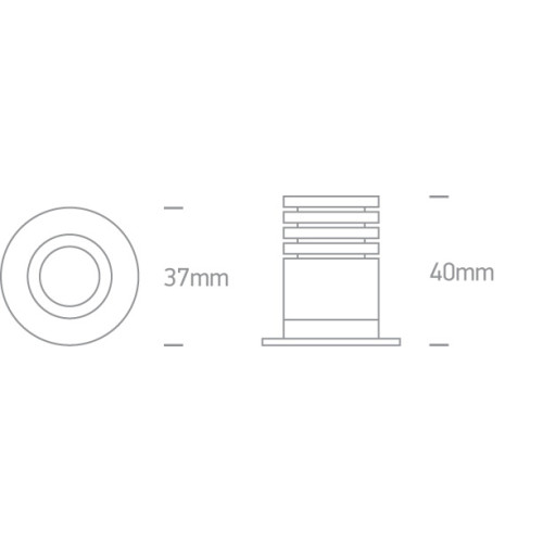 ENCASTRÉS LED basse luminance orientables MINI IP20 IP65 PTILED 2W 4000k BLANC