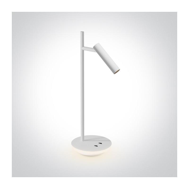 LAMPE DE CHEVET GOLF 3+6W BLANC