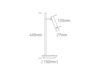 LAMPE DE CHEVET GOLF 3+6W BLANC