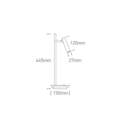 LAMPE DE CHEVET GOLF 3+6W BLANC