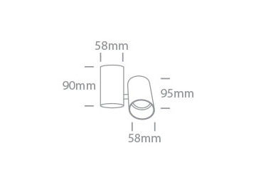 DOLCE 1X10W GU10 BLANC