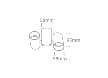 DOLCE 2X10W GU10 BLANC