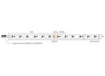 RUBAN LED FLEX ZIG ZAG RGBW 72W
