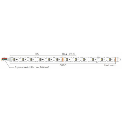 RUBAN LED FLEX ZIG ZAG RGBW 72W