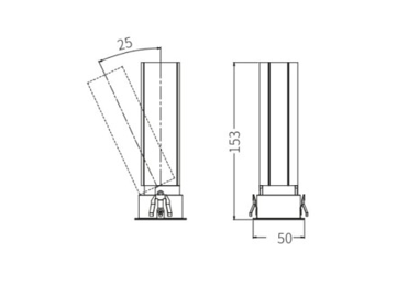 ENCASTRÉS LED INCLINABLES CCT MINILUCE 9W/CCT NOIR