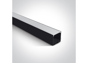 Profilé pour rubans led avec diffuseur saillie maxi 35MM Noir
