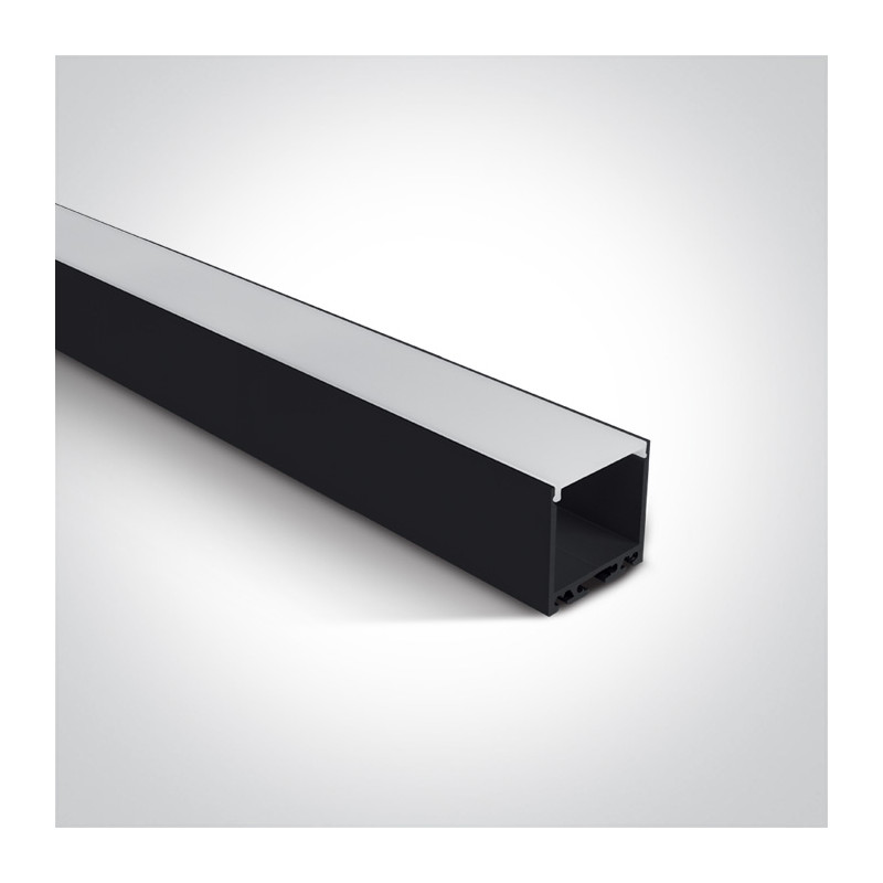 Profilé pour rubans led avec diffuseur saillie maxi 35MM Noir