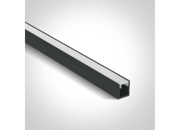 Profilé pour rubans led avec diffuseur saillie mini 8MM NOIR