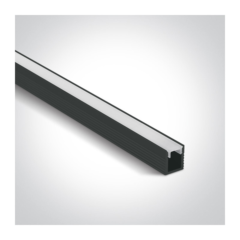 Profilé pour rubans led avec diffuseur saillie mini 8MM NOIR